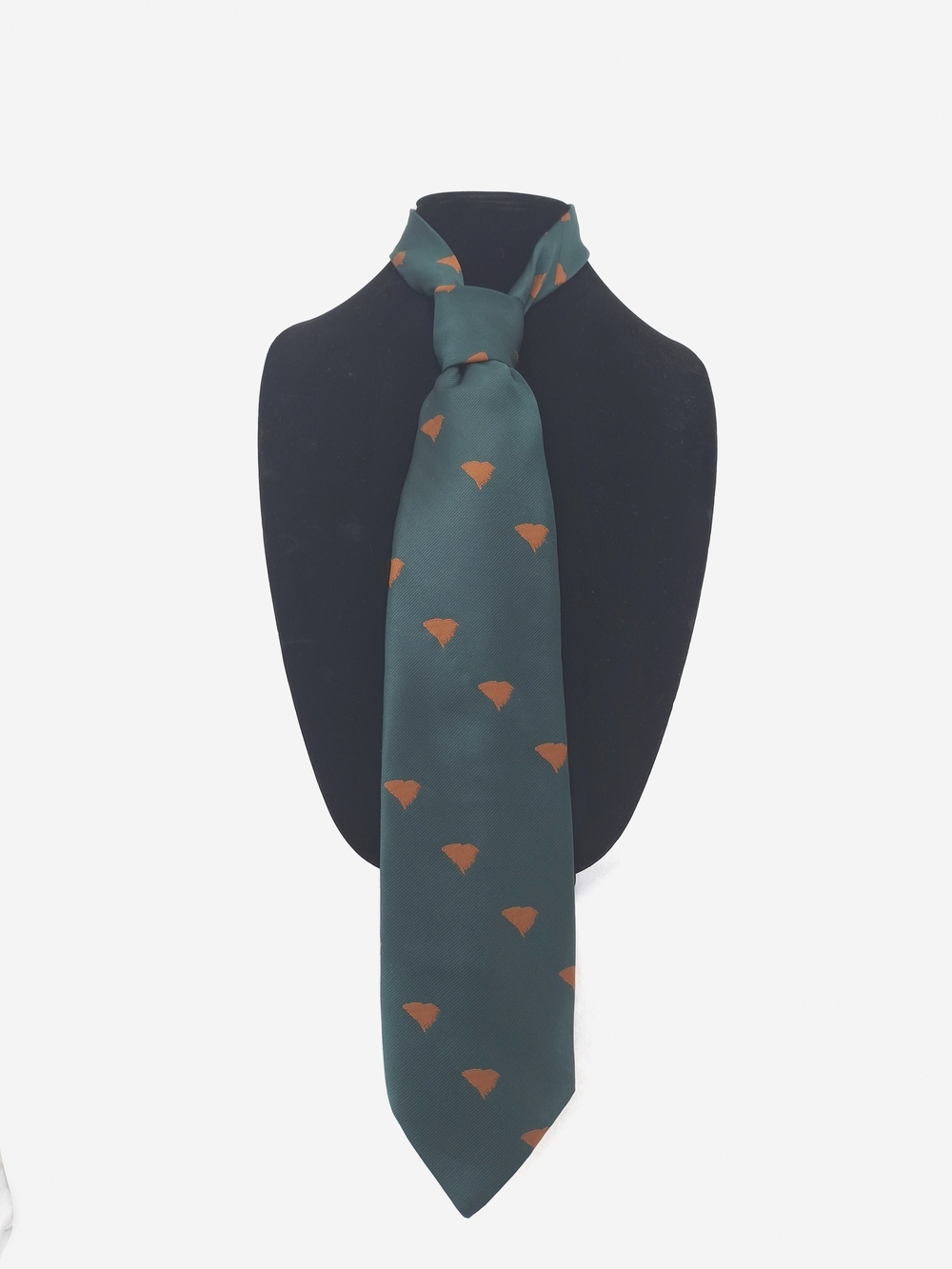 ✨Vintage South Carolina State Outline Motif Men'sTie - Forest Green & Copper✨